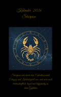 Sternzeiche Skorpion Kalender 2026