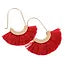 Mye1038 - Fan Shape Drop Hoop Earrings