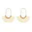 Mye1038 - Fan Shape Drop Hoop Earrings