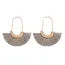 Mye1038 - Fan Shape Drop Hoop Earrings