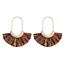 Mye1038 - Fan Shape Drop Hoop Earrings