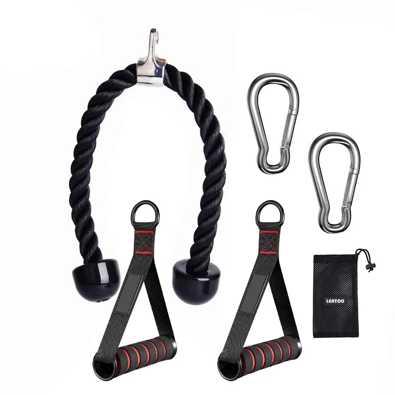 Triceps Lowering Rope Face Pull Handles Push Pull Down Cord for Biceps Back