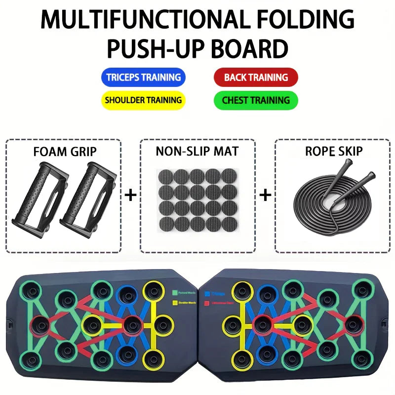 Push-Up Board Set Portable Multifunctional Push-Up Bar Foldable Fitness