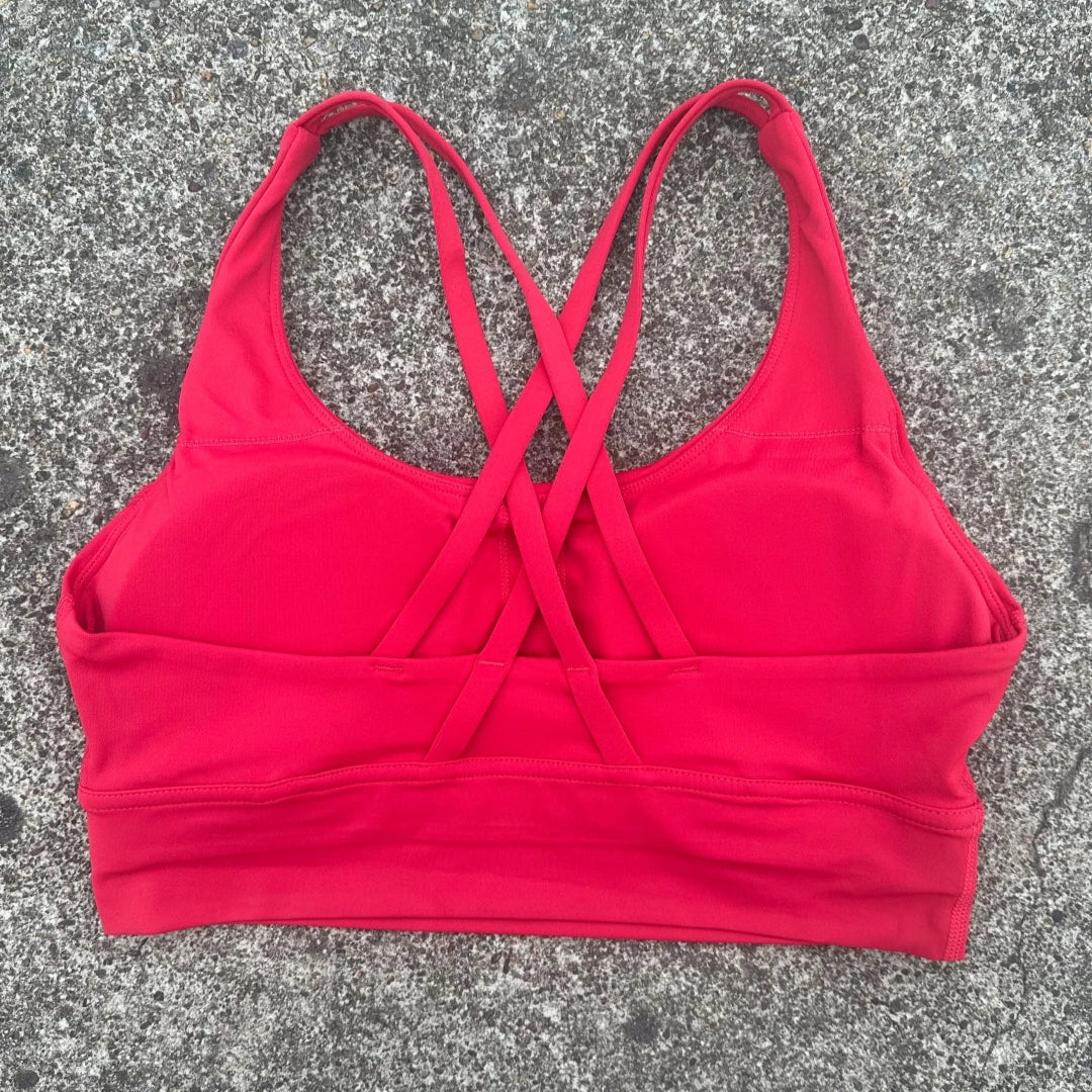 Solid Color Soft Cross Back Women Fitness Bra Tights Yoga Vest High Strength