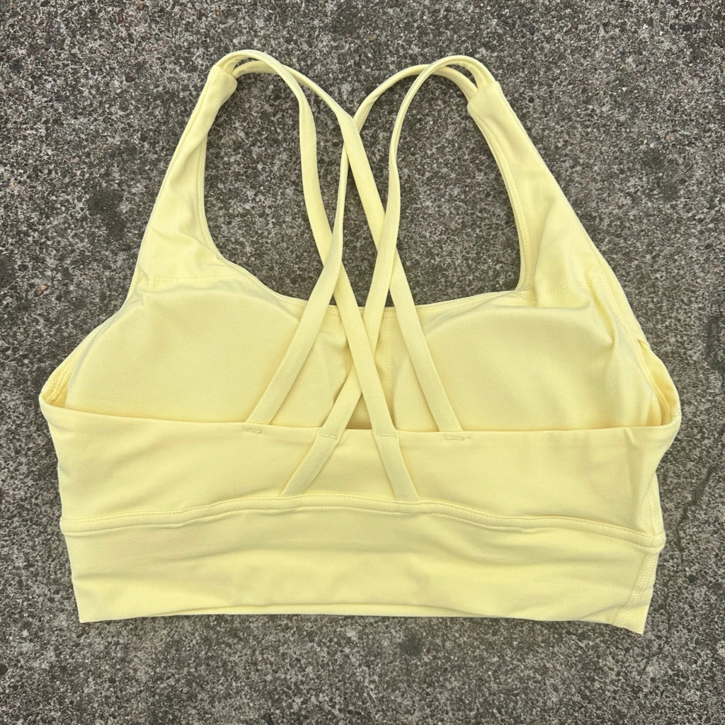 Solid Color Soft Cross Back Women Fitness Bra Tights Yoga Vest High Strength