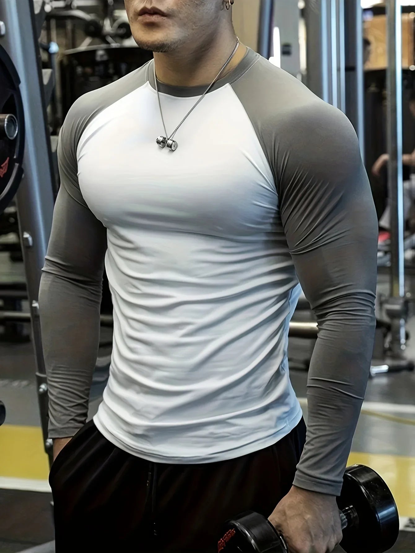 Men's Quick Drying Soccer and Basketball Tight Fitting Top, High Elasticity