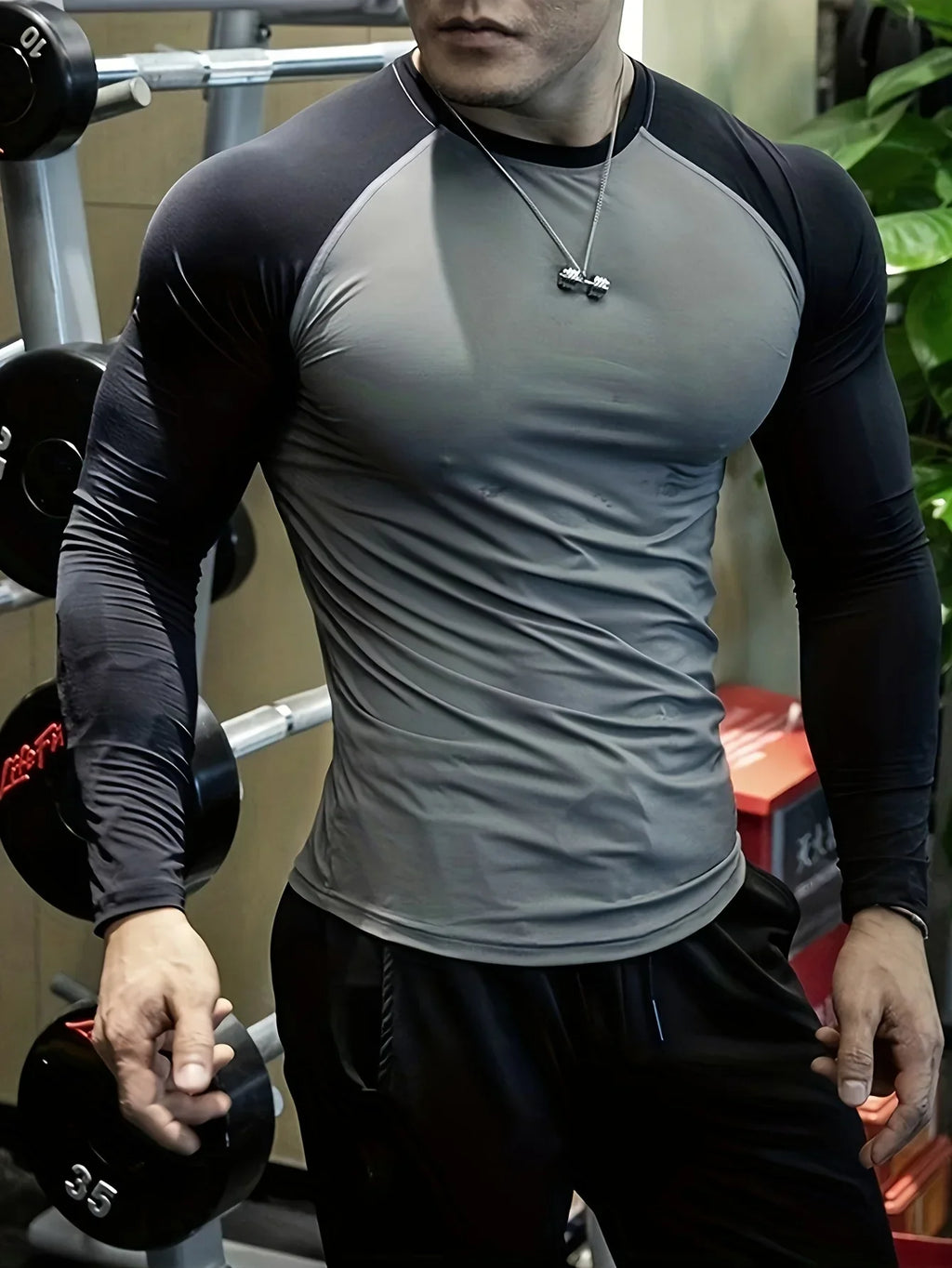 Men's Quick Drying Soccer and Basketball Tight Fitting Top, High Elasticity