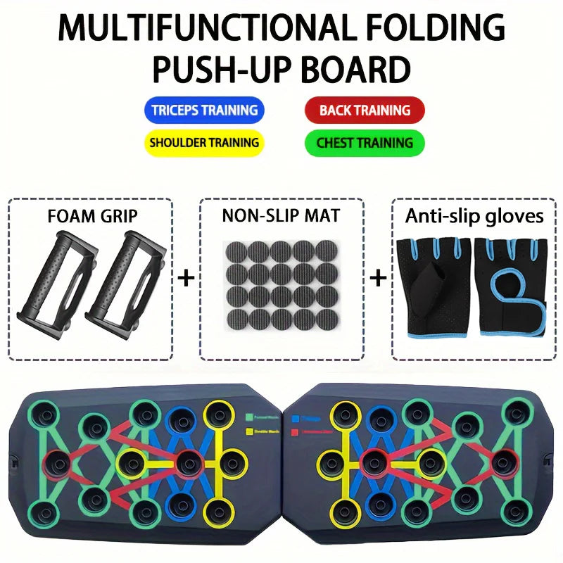 Push-Up Board Set Portable Multifunctional Push-Up Bar Foldable Fitness