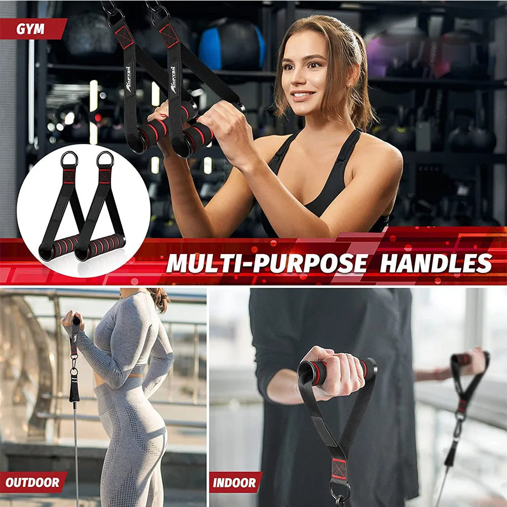 Triceps Lowering Rope Face Pull Handles Push Pull Down Cord for Biceps Back