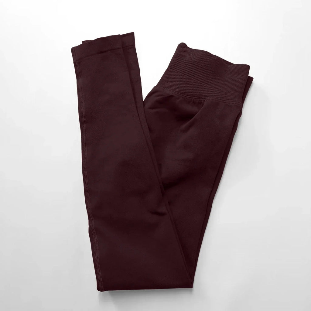 NCLAGEN Impact Leggings Women Seamless Sports Yoga Pants Low Ribbed Band Gym