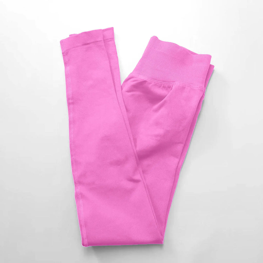 NCLAGEN Impact Leggings Women Seamless Sports Yoga Pants Low Ribbed Band Gym