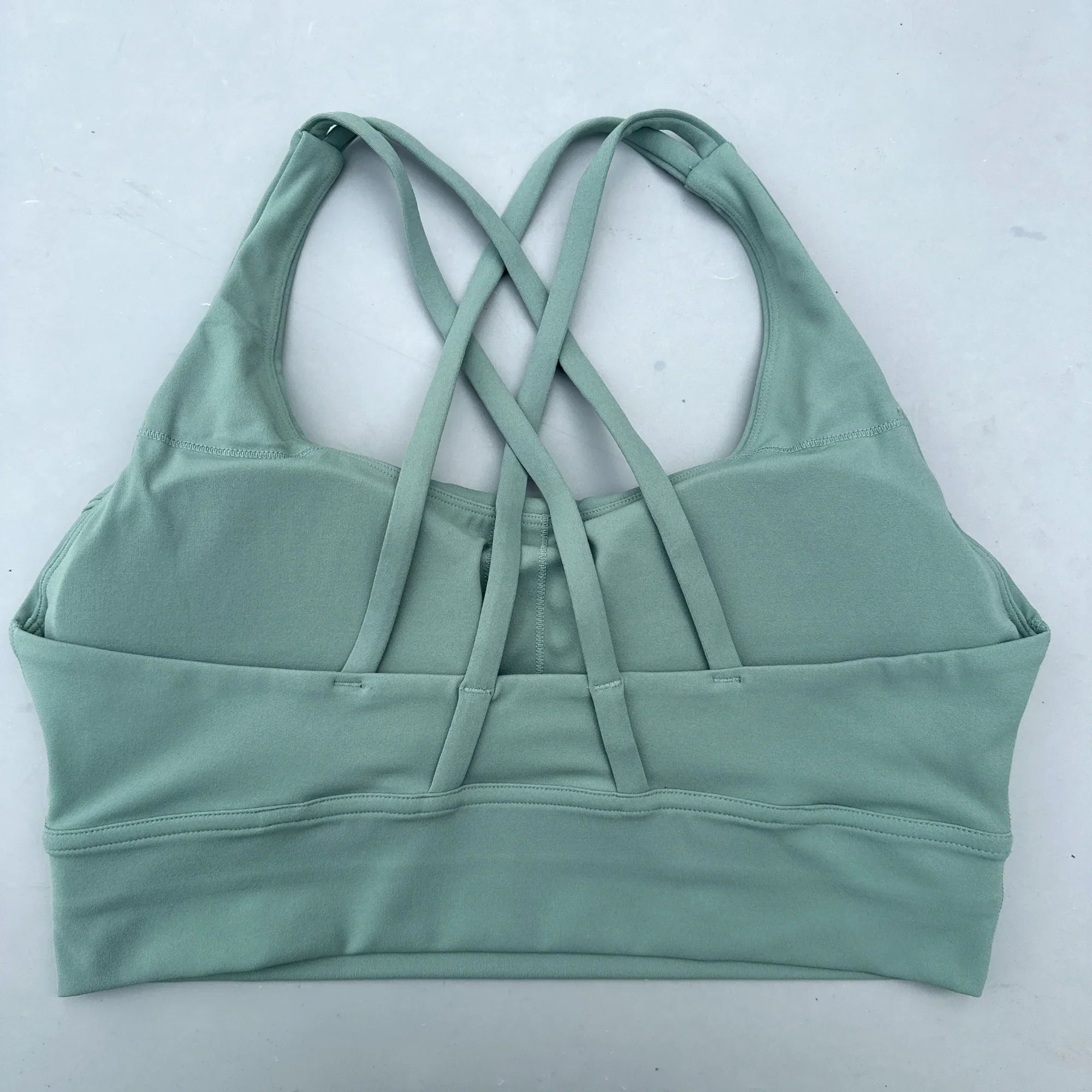 Solid Color Soft Cross Back Women Fitness Bra Tights Yoga Vest High Strength