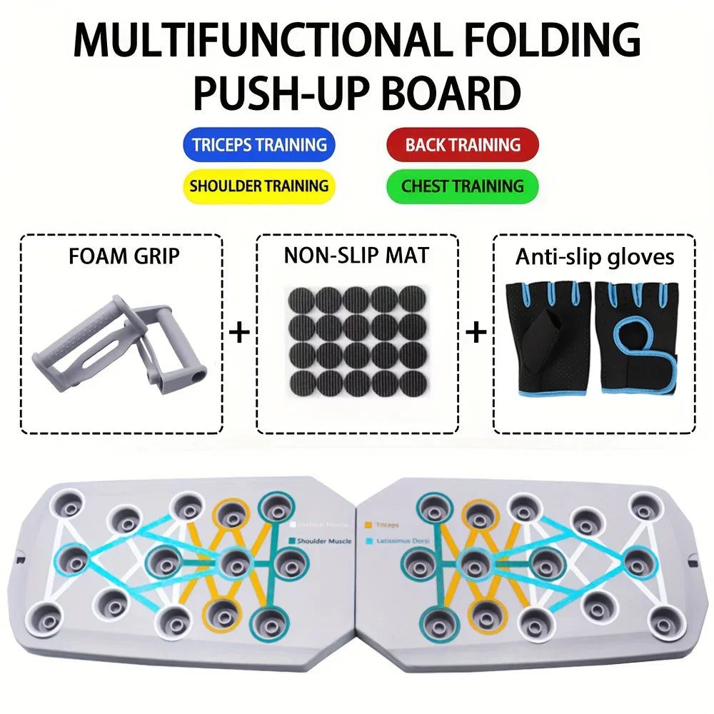 Push-Up Board Set Portable Multifunctional Push-Up Bar Foldable Fitness