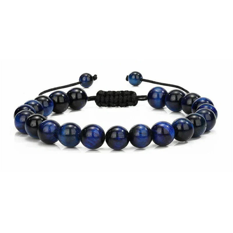 Armband aus mehreren Stilen 8mm natürliche Tigeraugen Lavasteine Schutz HANDGEMACHT