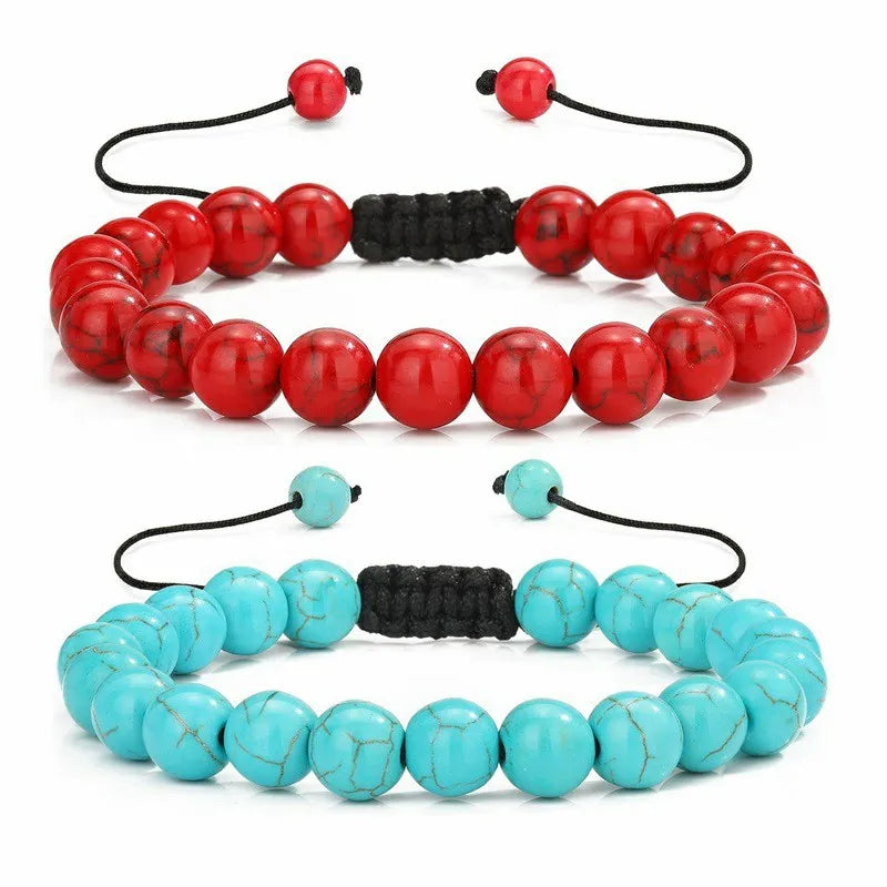 Armband aus mehreren Stilen 8mm natürliche Tigeraugen Lavasteine Schutz HANDGEMACHT