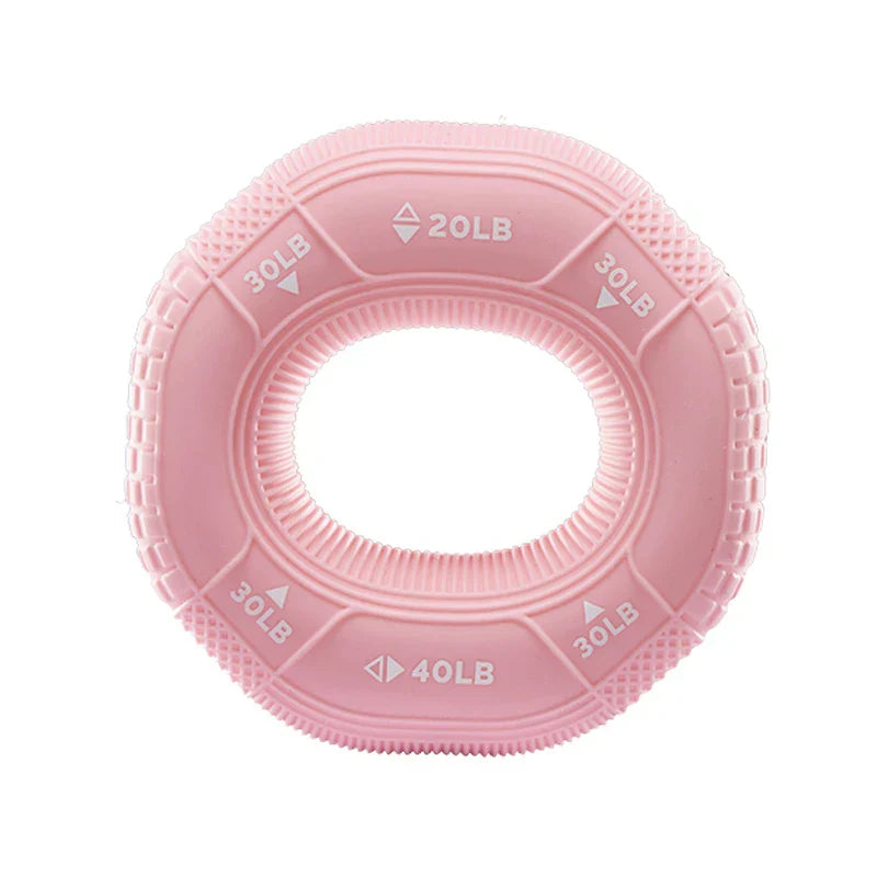 Silicone Adjustable 20-90lb Hand Grip Arm Strength Exercise Gripping Ring