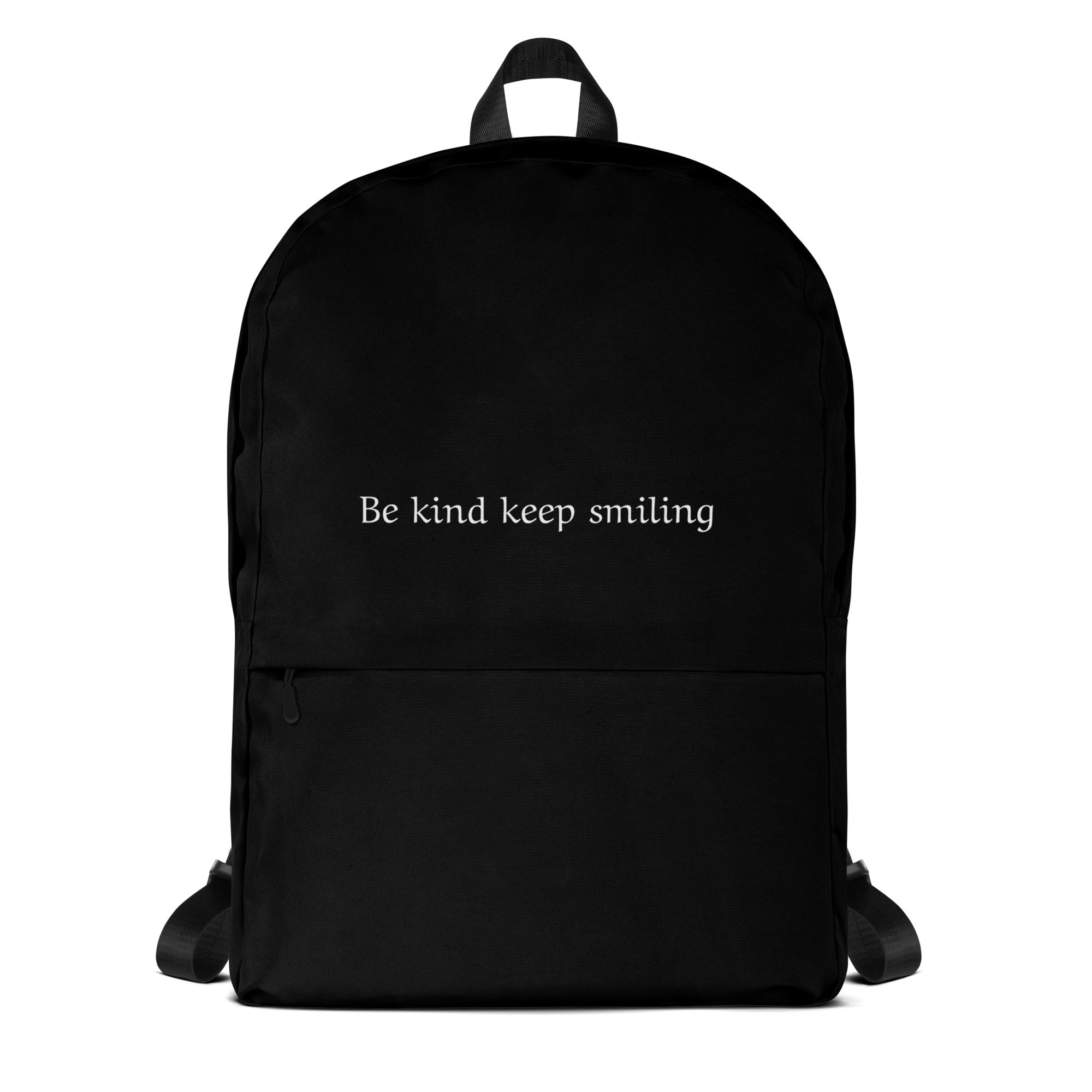 Unisex Rucksack Be kind keep smile in Farbe schwarz