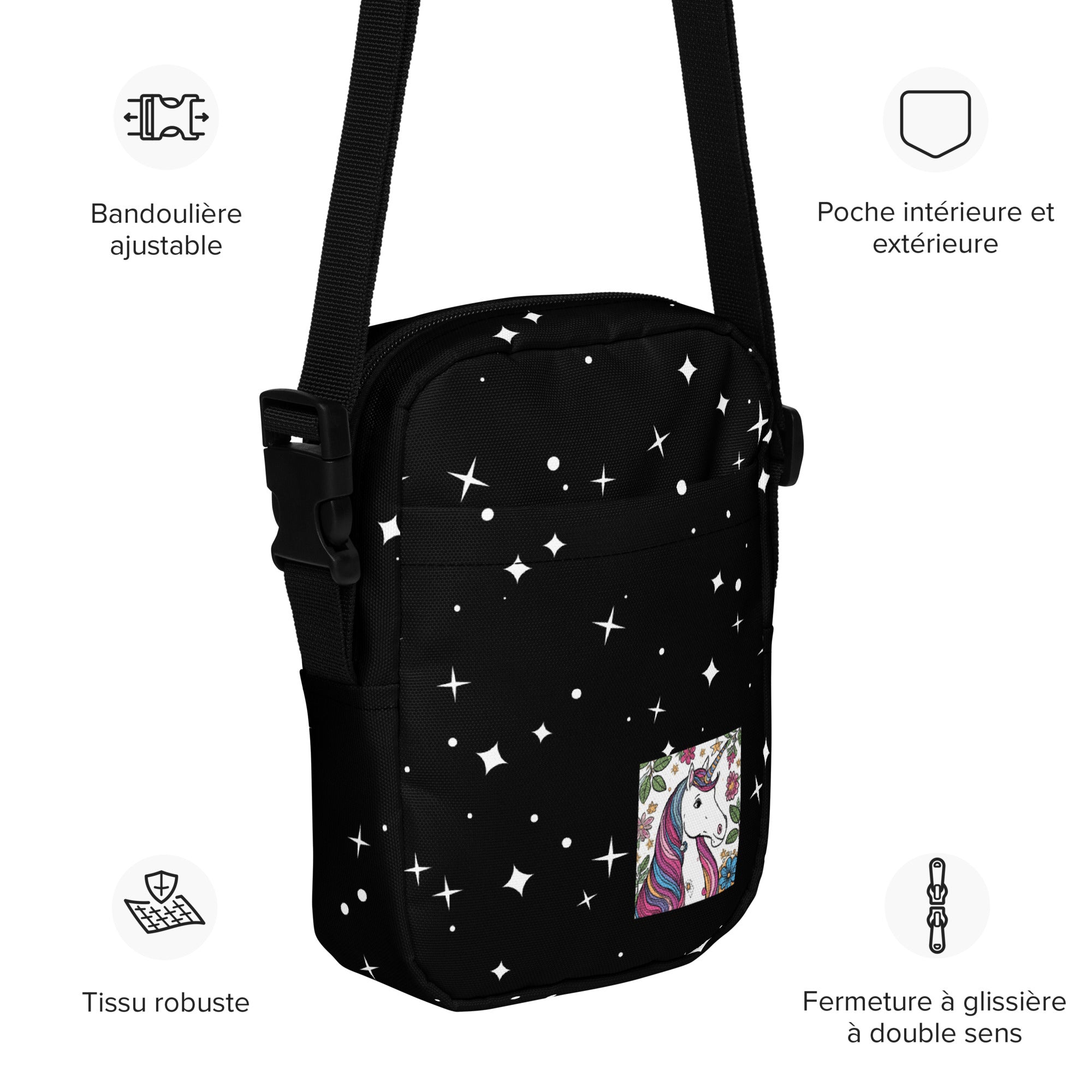Umhängetasche Glitzerwelt Einhorn