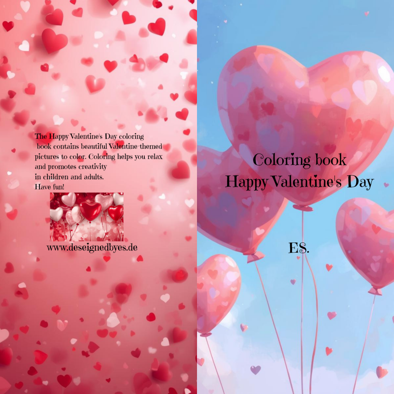 Malbuch Happy Valentins´Day in Deu/Eng