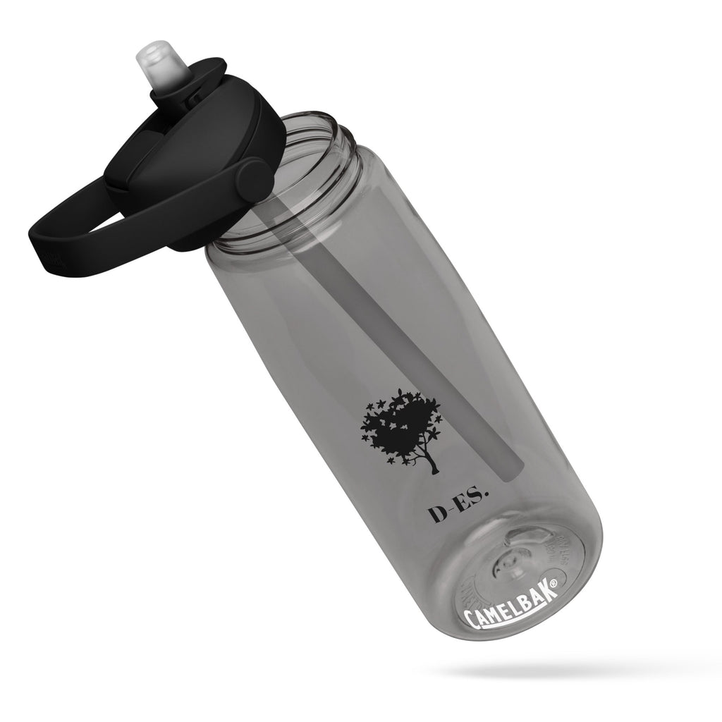 Wasserflasche mit umklappbarem Trinkhalm