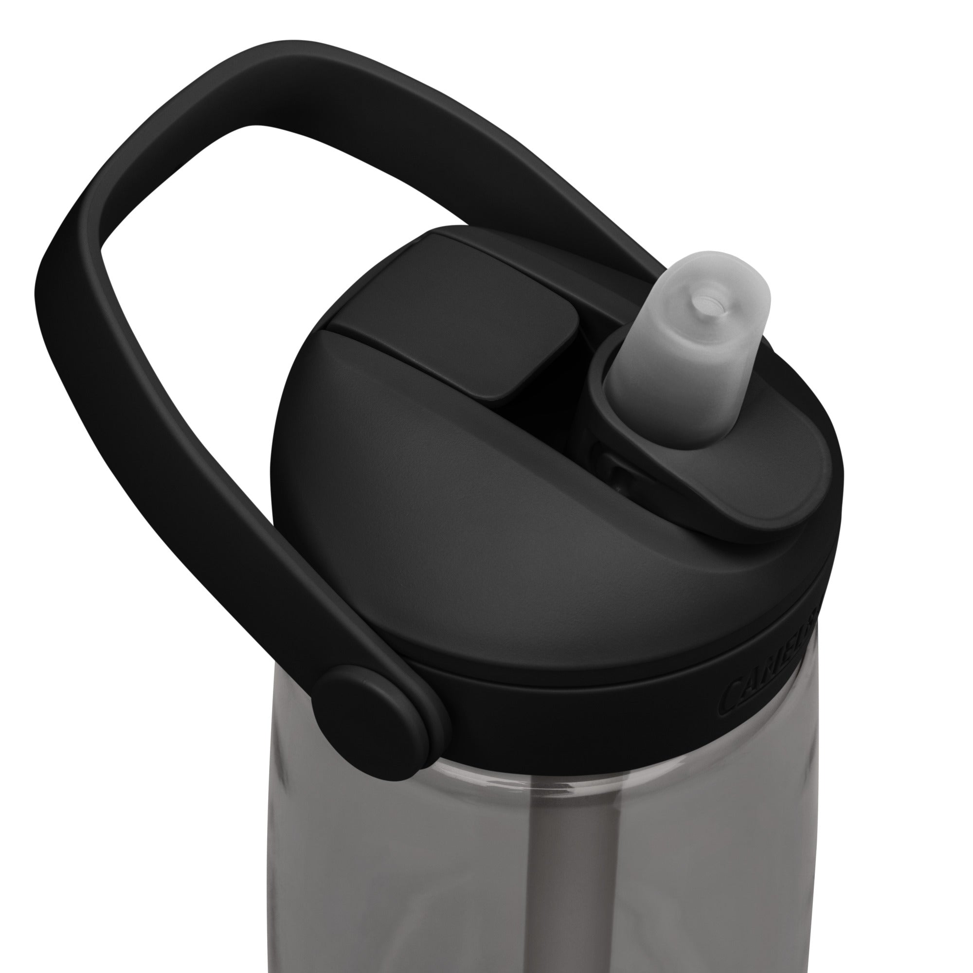 Wasserflasche mit umklappbarem Trinkhalm