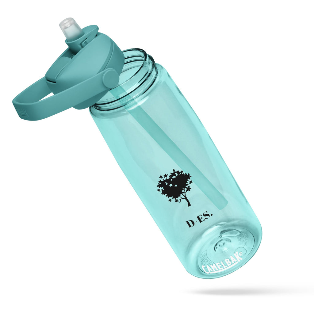 Wasserflasche mit umklappbarem Trinkhalm