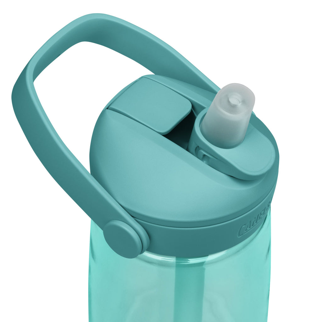 Wasserflasche mit umklappbarem Trinkhalm