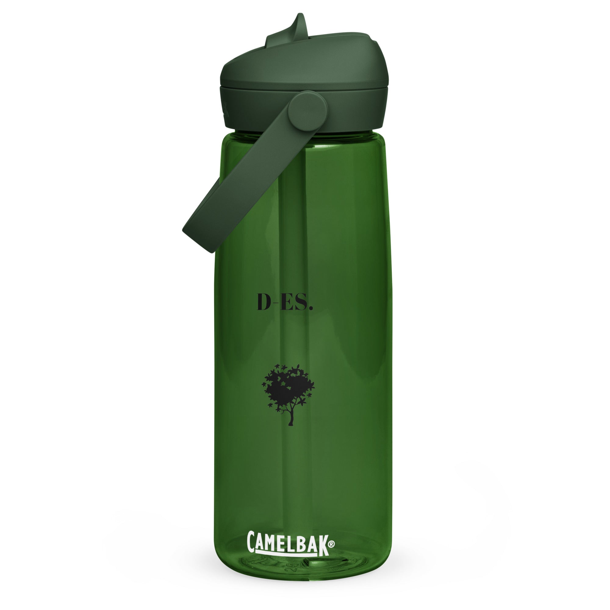 Wasserflasche mit umklappbarem Trinkhalm