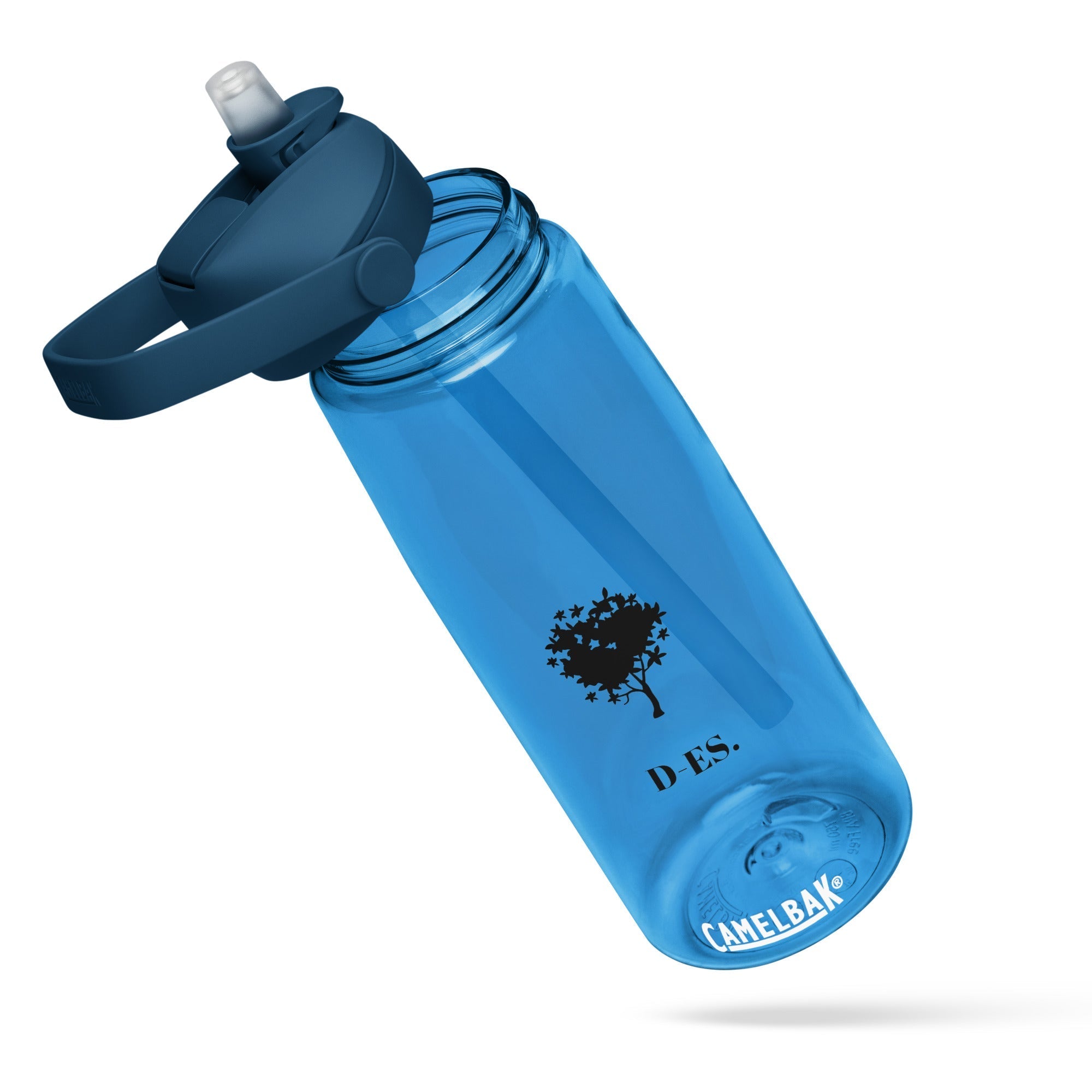 Wasserflasche mit umklappbarem Trinkhalm