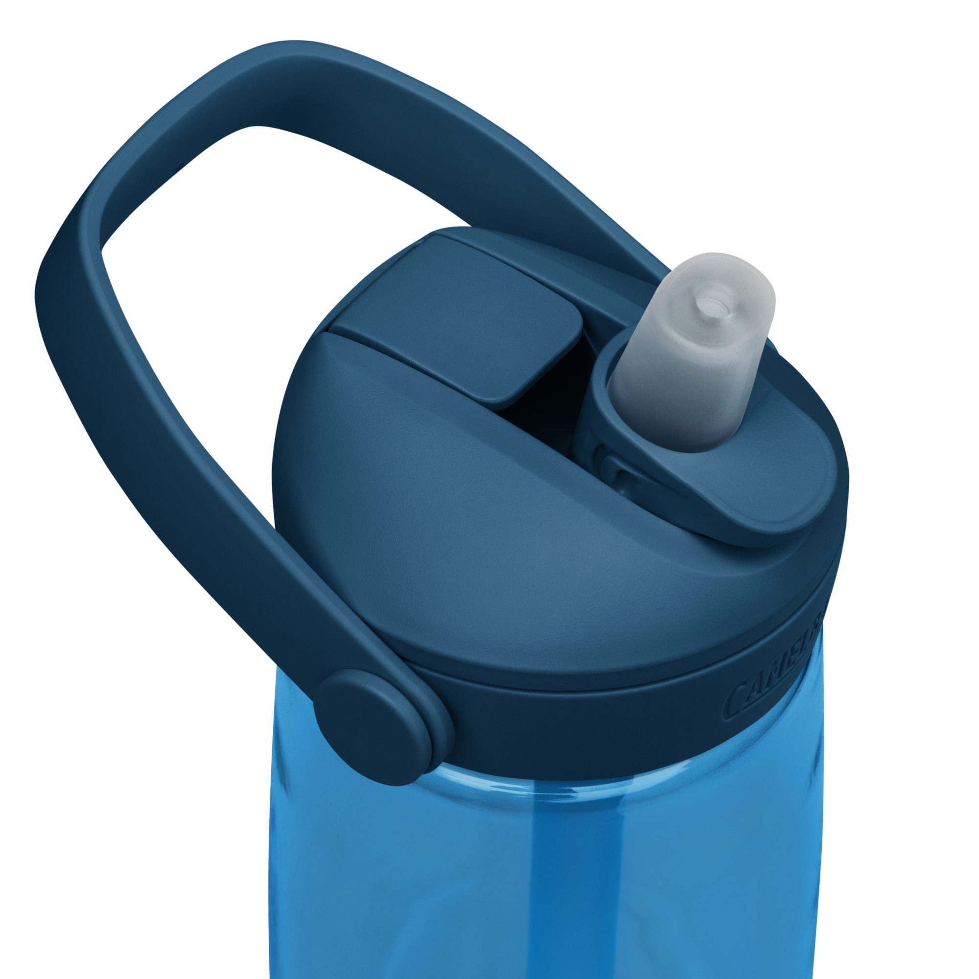 Wasserflasche mit umklappbarem Trinkhalm