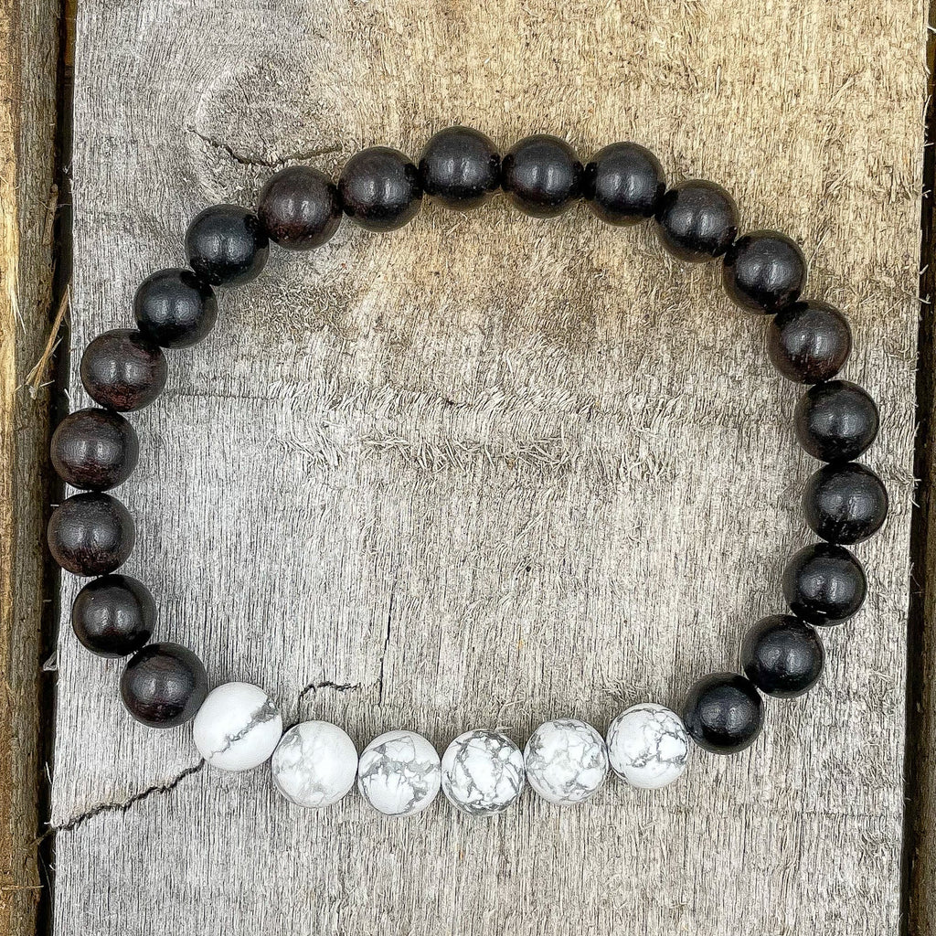 Grove - White Howlite & Blackwood